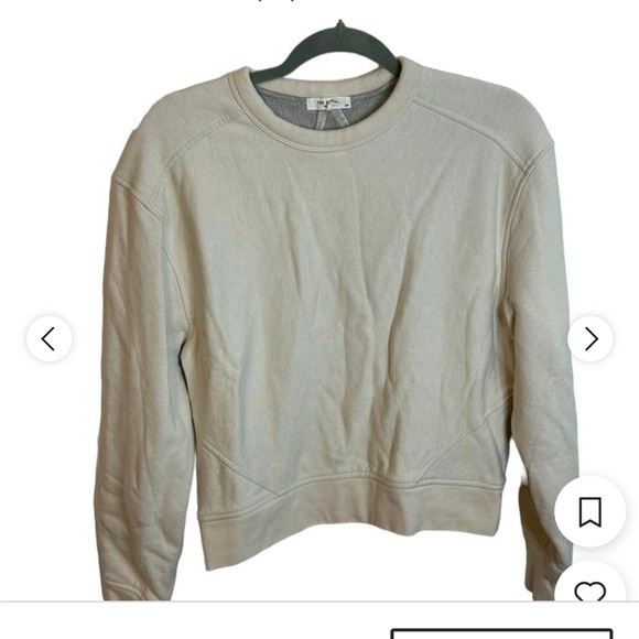 Rag’n’Bone cream/grey color sweatshirt, size extra small - Picture 1 of 5